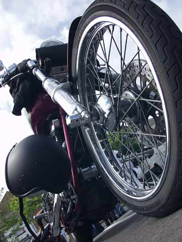 Harley Davidson - worm's eye view